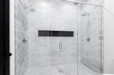 Double Shower with Glass Partition